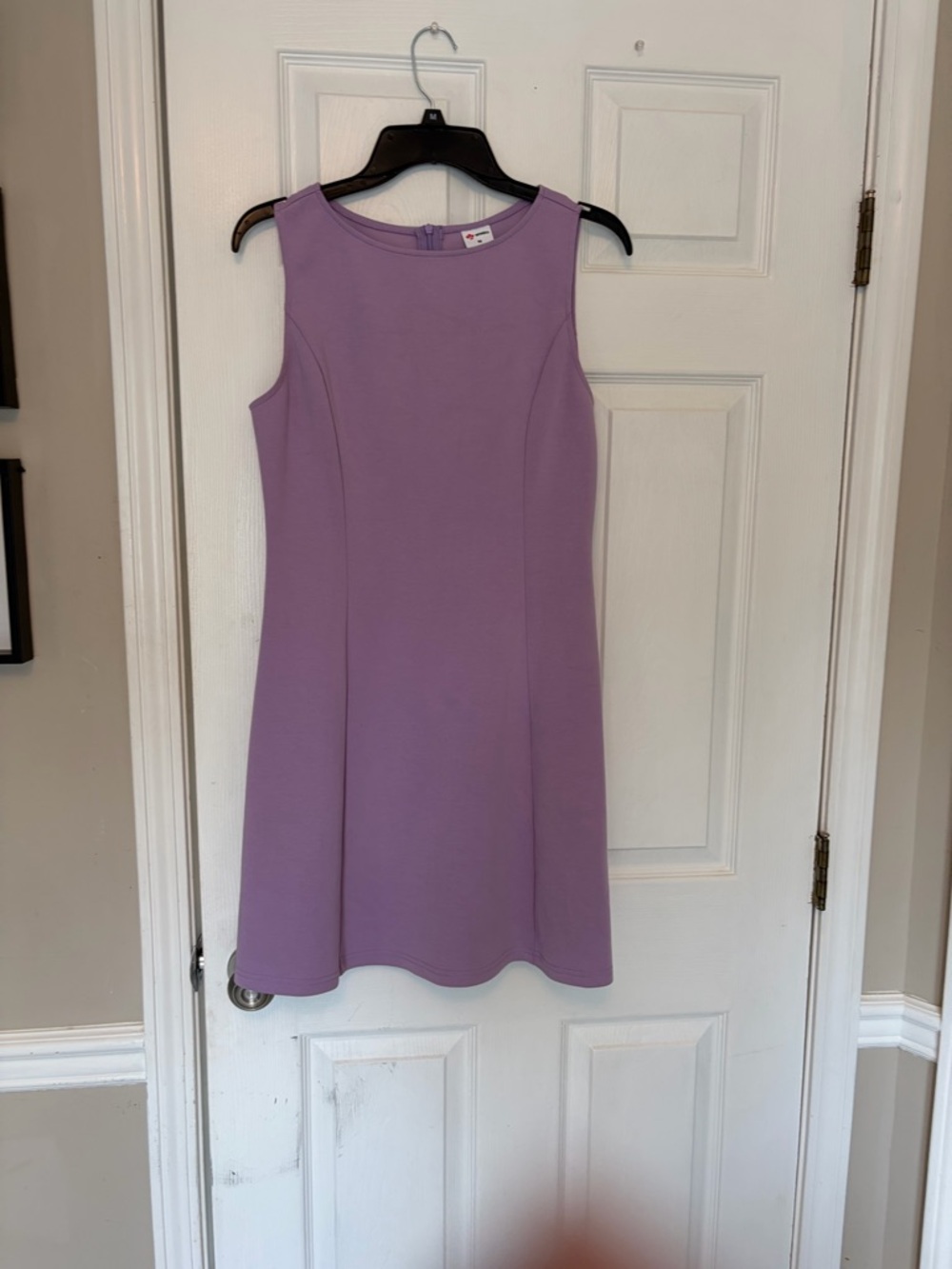 Sleeveless Lavender Fit-and-Flare Dress